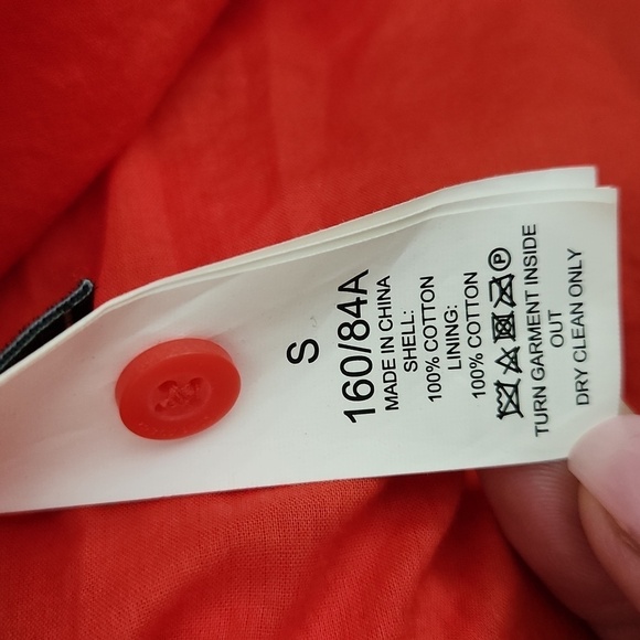 KATE SPADE Orange Eyelet Tie Waist Short Dress small - Picture 9 of 11